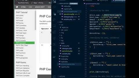 PHP Intro - Building Authentication System - 09 - Operators