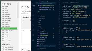 PHP Intro - Building Authentication System - 09 - Operators
