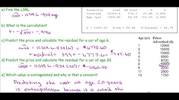 Extrapolation & Lurking Variables in Linear Regresssion