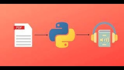 Python PDF file to audio  speech