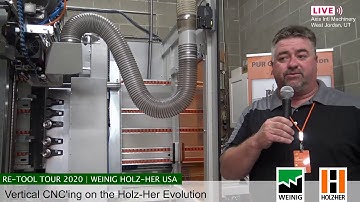 Cutting out cabinet parts on an Evolution for assembly with LockDowel