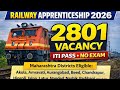 Railway Apprentice Bharti 2026 | 2801 Vacancy | No Exam | ITI Pass Apply Online
