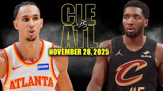 Cleveland Cavaliers Vs Atlanta Hawks Full Game Highlights - November 28, 2025 Nba Season
