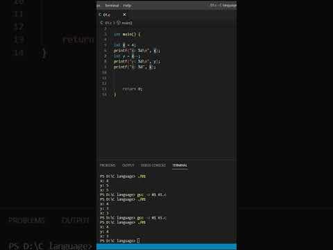 increment and decrement
