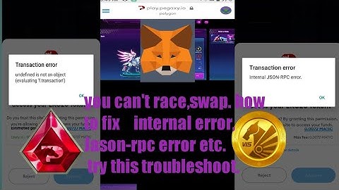 how to fix matic polygon stuck pending w metamask. Jason-rpc error, internal error or can