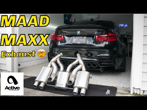 MAAD MAXX EXHAUST by ACTIVE AUTOWERKE!! BMW M3 M4 (Catless Downpipes