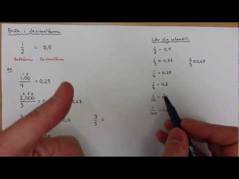 Video: Hur förklarar man en decimal till en bråkdel?