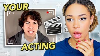 Reacting to My Subscribers Acting Tapes! *PART TWO* (Monologue Submissions)