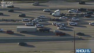 Raw video: Chase ends on Eastex Freeway in NE Houston