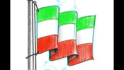 How To Draw The Italian Flag (Free Handed)**Not A Clickbait**