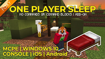 MCPE ONE PLAYER SLEEP for Bedrock | No Command Blocks! | Add-on