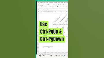Scroll through sheets with Ctrl+Pgup or PgDown #excel #excelhq #exceltips