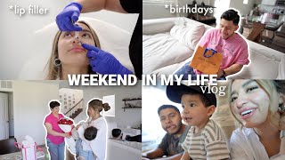 WEEKEND IN MY LIFE | husband + mom&#39;s brithday, LIP FILLER, and botox touch up