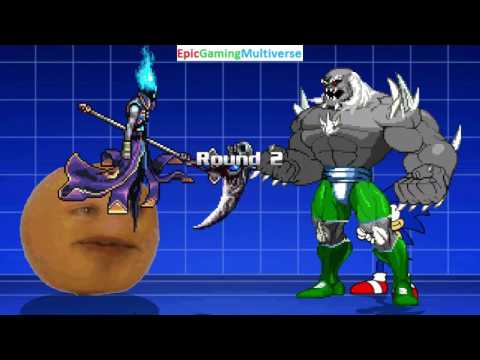 Sonic The Hedgehog And Doomsday VS Death And Annoying Orange In A MUGEN Match / Battle / Fight