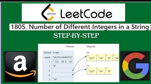 1805 number of different integers in a string on leetcode #coding #amazon  #leetcode #python #java