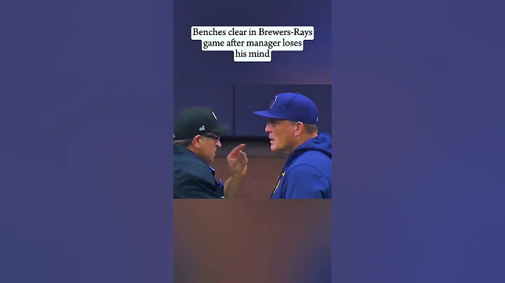 Brewers-rays game intense clash sparks chaos #baseball