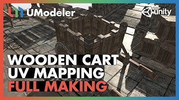 UModeler 2.0 Full Making Video - Wooden Cart UV Mapping