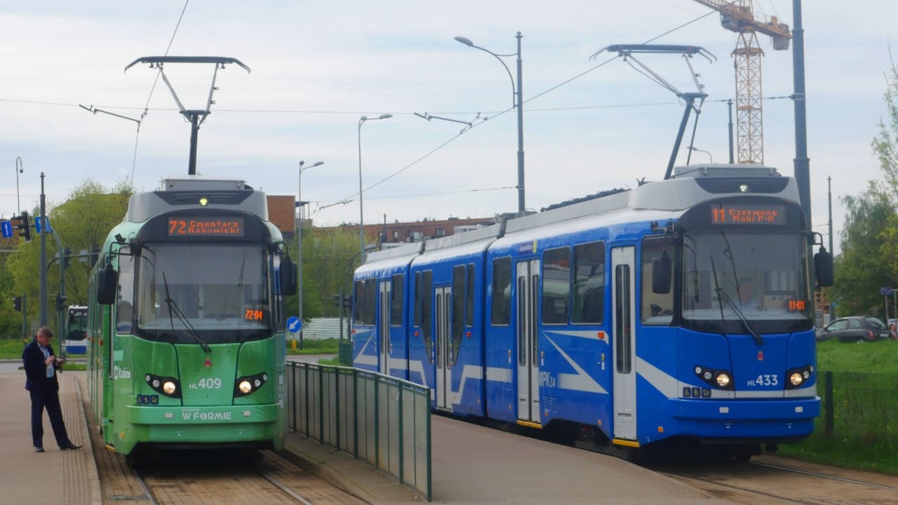 MPK Kraków linia 11 Mały Płaszów P+R - Czerwone Maki P+R - Bombardier EU8N