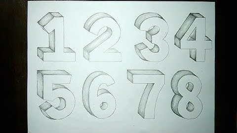 How To Draw 3D Numbers Easily!