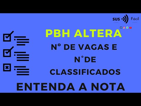 PBH ALTERA NÚMERO DE VAGAS E NÚMERO DE CLASSIFICADOS - ENTENDA A NOTA DO CONCURSO DA PBH EDITAL01/20