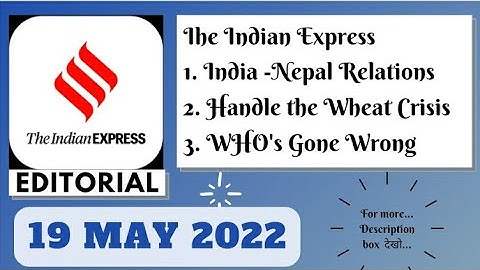 19th May 2022 | Gargi Classes The Indian Express Editorials and Ideas Analysis | By R.K. Lata