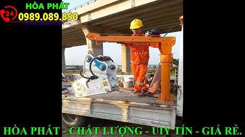 Khung cẩu xoay mini 360 độ 500kg. Cẩu xoay khung rút lắp trên ô tô. Khung xoay nâng vật liệu giá rẻ!