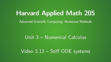 Harvard AM205 video 3.13 - Stiff ODE systems