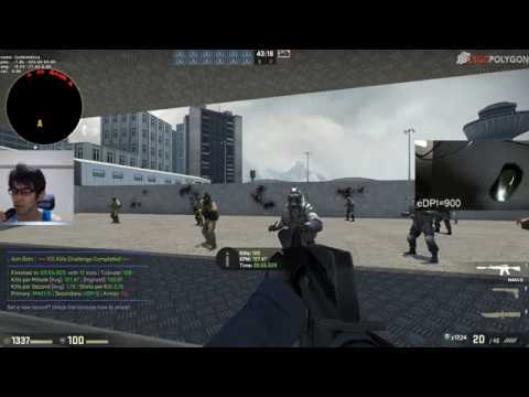 【CS:GO】Aim Botz Challenge 90 (107.47KPM) - YouTube