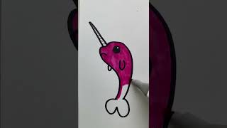 #narwhal #ocean #fun #drawing #coloring #fyp #viral #satisfying