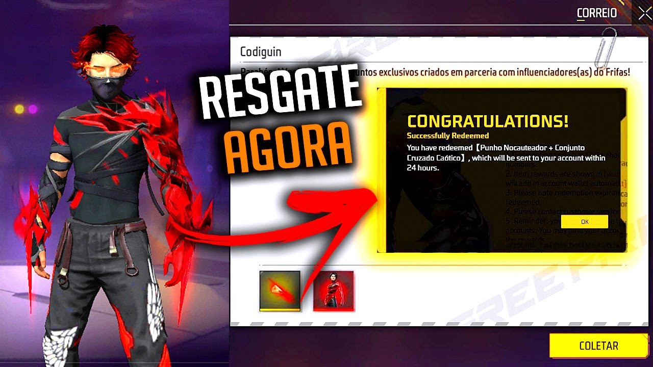 CODIGUIN FF 2023: código Free Fire da skin evolutiva para resgatar