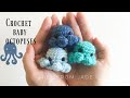 QUICK & EASY - Crochet baby octopus *no sew* tutorial (step by step) Right-Handed