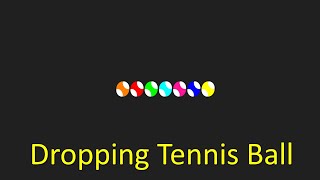 dropping tennis ball | html | css | javascript screenshot 4