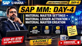 SAP S/4HANA MM Training Day 4 | Material Master Settings + Creation Material Ledger Activation