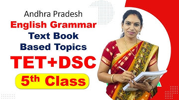 A.P TET+DSC English Grammar Textbook Topics - Class-5