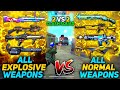ALL EXPLOSIVE WEAPONS VS ALL NORMAL WEAPONS || 2 VS 2 CLASH SQUAD CRAZY CUSTOM || EPIC FIGHT ||