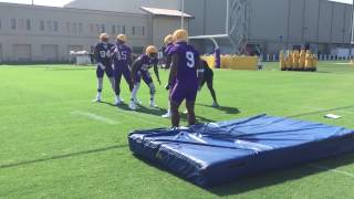 LSU Camp: LB drills