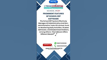 Tech Relevant School #erp #software  #schoolmanagementsoftware #school #shortsfeed #youtubeshorts