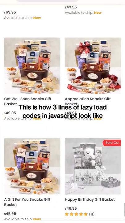 This is how 3 lines of lazy load codes in javascript look like # ...