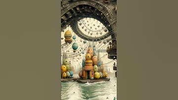 Ai generated Infinite Zoom in a surreal city  #animation