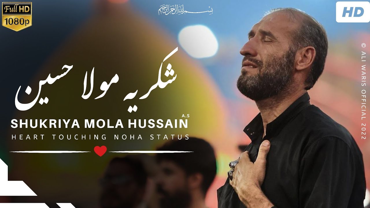 Shukriya Mola Hussain as  Heart Touching Noha  WhatsApp Status  By Ali Waris Official