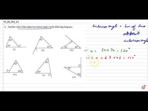 How To Find The Value Of X In Exterior Angle?