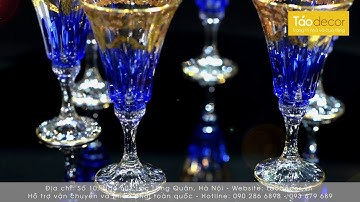 Chiêm ngưỡng bộ chén cốc thủy tinh pha lê Ý