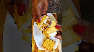 Cheesy Cream Cracker Snacks| #food #recipe Cream Cracker| #sweetcorns #cooking