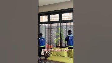 Cửa xếp lá nhôm hai cánh ngăn muỗi, côn trùng #shorts