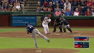 MIL@PHI: Garza strikes out Galvis swinging