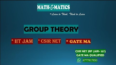 Lec-12 || Quaternion Group (Q8 Group) || IIT JAM || CSIR NET || GATE