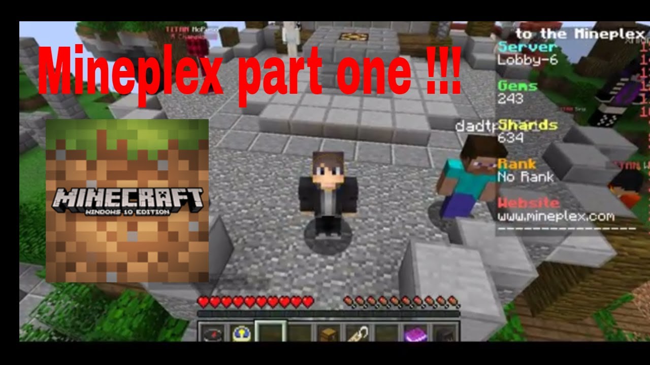 minecraft mineplex part #1 - YouTube