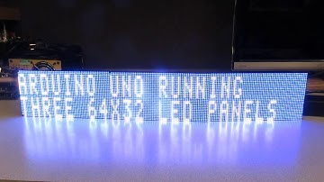Arduino UNO running Three 64x32 LED Panels