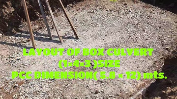 BOX CULVERT LAYOUT & EXCAVATION//SHEAR KEY LAYOUT & EXCAVATION OF BOX CULVERT (1×4×3)