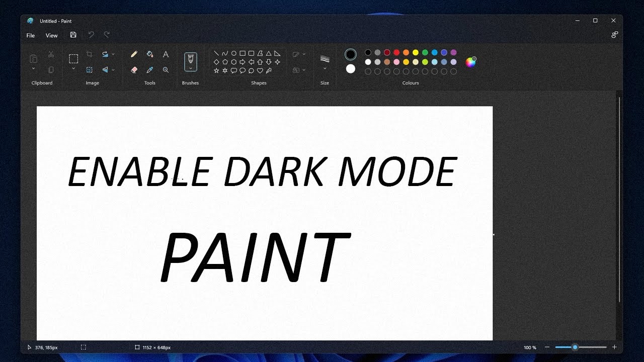 How To Enable Dark Mode On New Paint App In Windows 11 YouTube How To Enable Dark Mode On New Paint App In Windows 11 YouTube